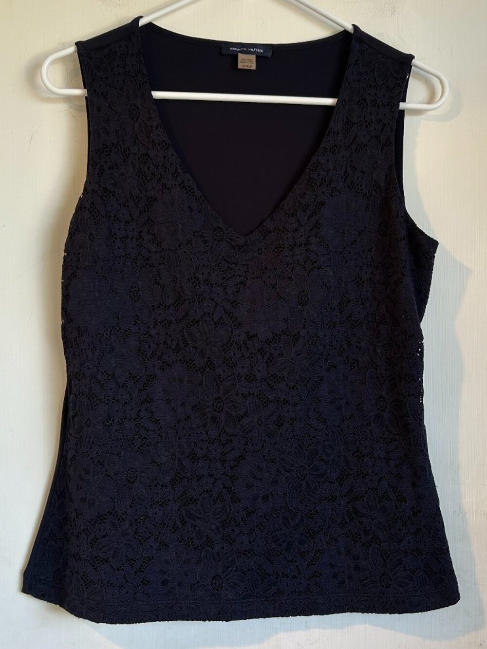 Tommy Hilfiger - Navy Blue Lace Sleeveless Top